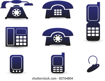 set of phones icons