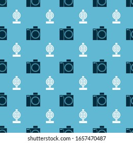 Ajuste cámara fotográfica para tubos metálicos de buceo y válvulas de la industria en un patrón transparente. Vector