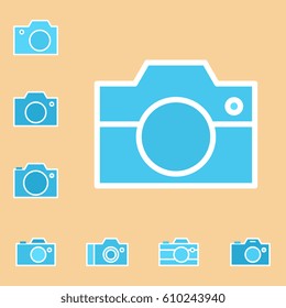 Set of Photo Camera Icon or Snapshot Sign Isolated. Digital Photography Logo Collection for Web, Design, Advertising, Printing