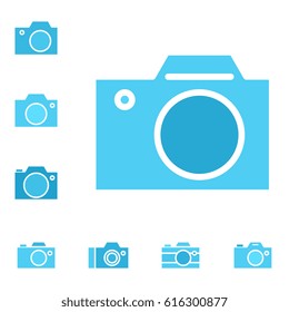 Set of Photo Camera Icon or Snapshot Sign Isolated. Digital Photography Logo Collection for Web, Design, Advertising, Printing