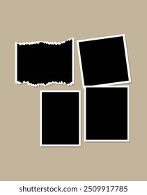 Conjunto de molduras de foto para fazer suas colagens atraente