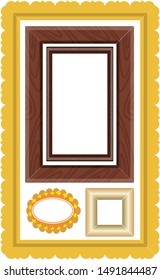 set of photo frames vector illustration