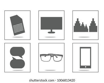Set of photo icon or image icon. Vector illustration.