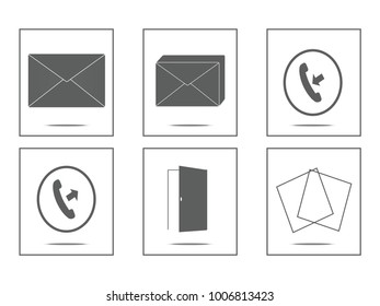 Set of photo icon or image icon. Vector illustration.