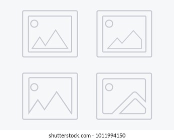 Set of photo icon or image icon. Vector illustration.