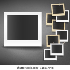 Set of photo old paper cards
