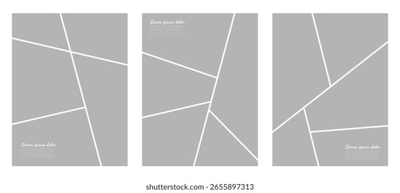 Set of photo or pictures frame with comic layout style