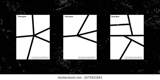 Conjunto de marco de fotos o imágenes con estilo de diseño cómico sobre un fondo de textura grunge