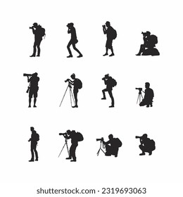 set of photograper vector illustration