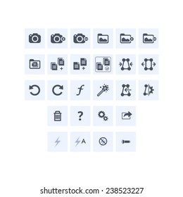 set of photography icons