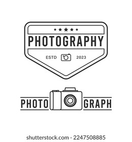 set of photography logo emblem sticker vintage