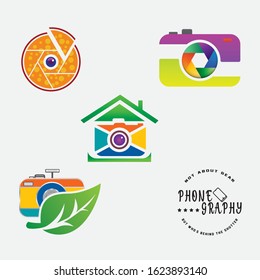 Set of photography logo template design, studio photo, photographers