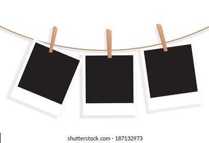 set of photos vector illustration