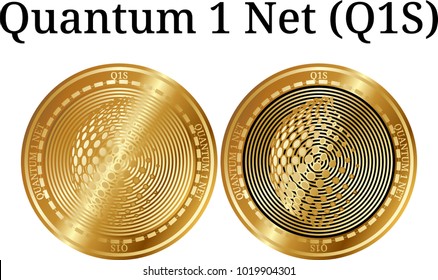 vector quantum 1 net q1s digital crypto-currency logo