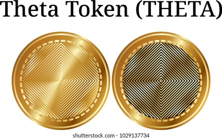 Set of physical golden coin Steem Dollars (SBD), digital cryptocurrency. Steem Dollars (SBD) icon set. Vector illustration isolated on white background.