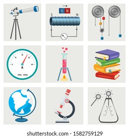 Set Of Physics And Chemistry Equipments