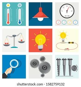 Set Of Physics And Chemistry Equipments