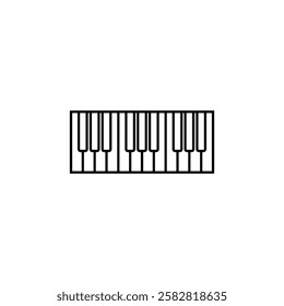Set of Piano icons Flat isolated outline sign