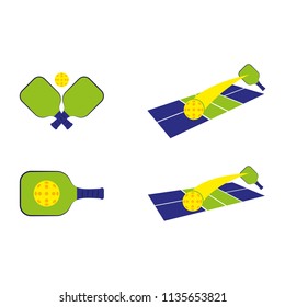 a set of pickleball icons