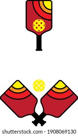 a set of pickleball icons