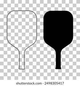 Conjunto de deporte de raqueta de Pickleball, icono de paleta interior, Vector de símbolo plano de Web .