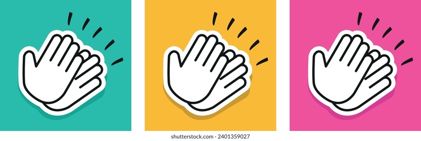 Set of Pictograms clapping hands