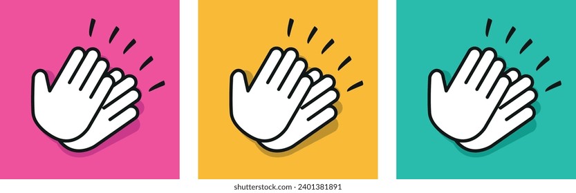 Set of Pictograms clapping hands