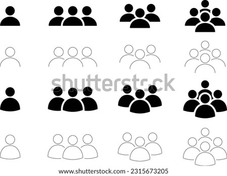 Set of Pictograms for Human Upper Body