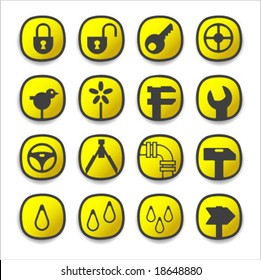 set of pictograms and icons