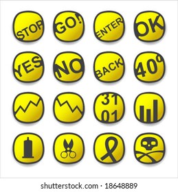 set of pictograms and icons