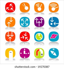 set of pictograms and icons