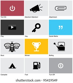 SET OF PICTOGRAMS. Vector illustration design elements,icons, symbols and objects kit.