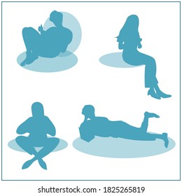 Set of pictures about freelancing, creative and it professions, education and reading. Work and study online. Gadgets, computer, phone, books. Boys and girls, students. Vector isolated image.