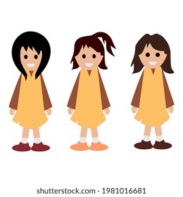 a set of pictures of children, back to school, after the holidays