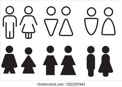 set of pictures man and woman icon vector illustration on white background