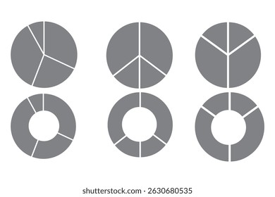 Set of pie chart graph design eps 10