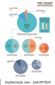 Set of pie charts infographic. Vector illustration