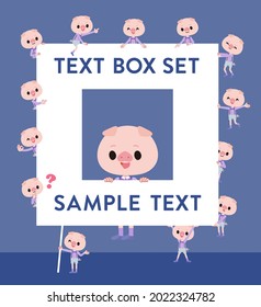 A set of Pig boy with a message board.It's vector art so it's easy to edit.