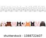 set of pig face border