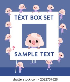 A set of Pig girl with a message board.It's vector art so it's easy to edit.