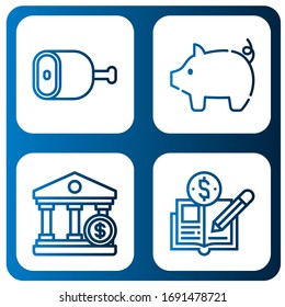 Set von Schweinesymbole. Zum Beispiel Ham, Pig, Bank, Economy, Schweineficks