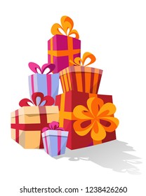 Opened Gift Box Surprise Celebration Event Stock Vector (Royalty Free ...