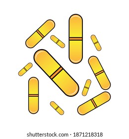 set of pill vector illustration on white background