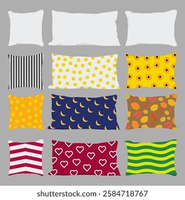 set of pillow collections with different designs