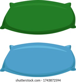 Set of pillows. Vector illustration on the theme of home comfort.