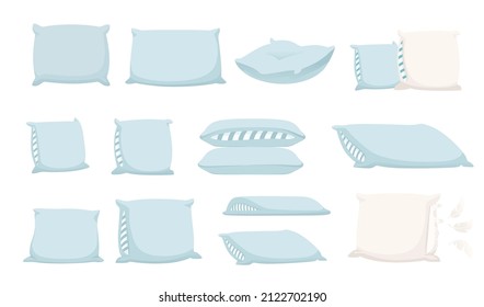 Set of pillows vector illustration on white background