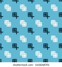 Set Pills in blister pack and Pills in blister pack on seamless pattern. Vector