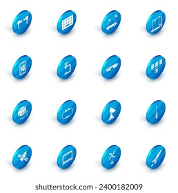 Set Pills in blister pack, Router and wi-fi signal, 3D printer, Smartphone, mobile phone, Social network, Microscope, Server, Data, Web Hosting and glasses icon. Vector