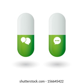 Set of pills with icons