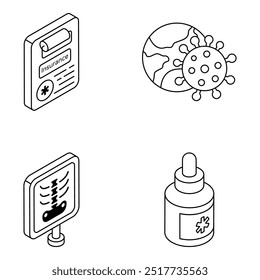 Set Pillen und Tablets flache Symbole

